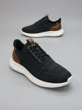 Johnston & Murphy Men's 11 Amherst 2.0 Black Knit Lace-up Shoes Sneakers 25-0738